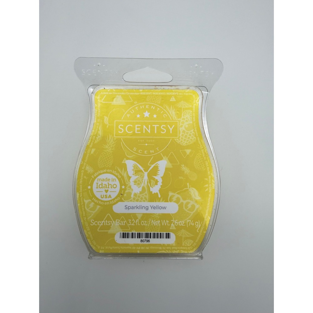 Scentsy Sparkling Yellow Wax Bar Authentic Home Fragrance